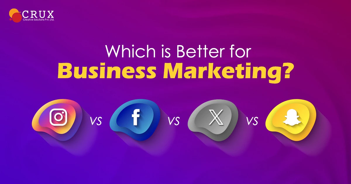 Which                                    platform, Instagram, Facebook, Twitter, or Snapchat (X), is more advantageous for                                    business marketing?